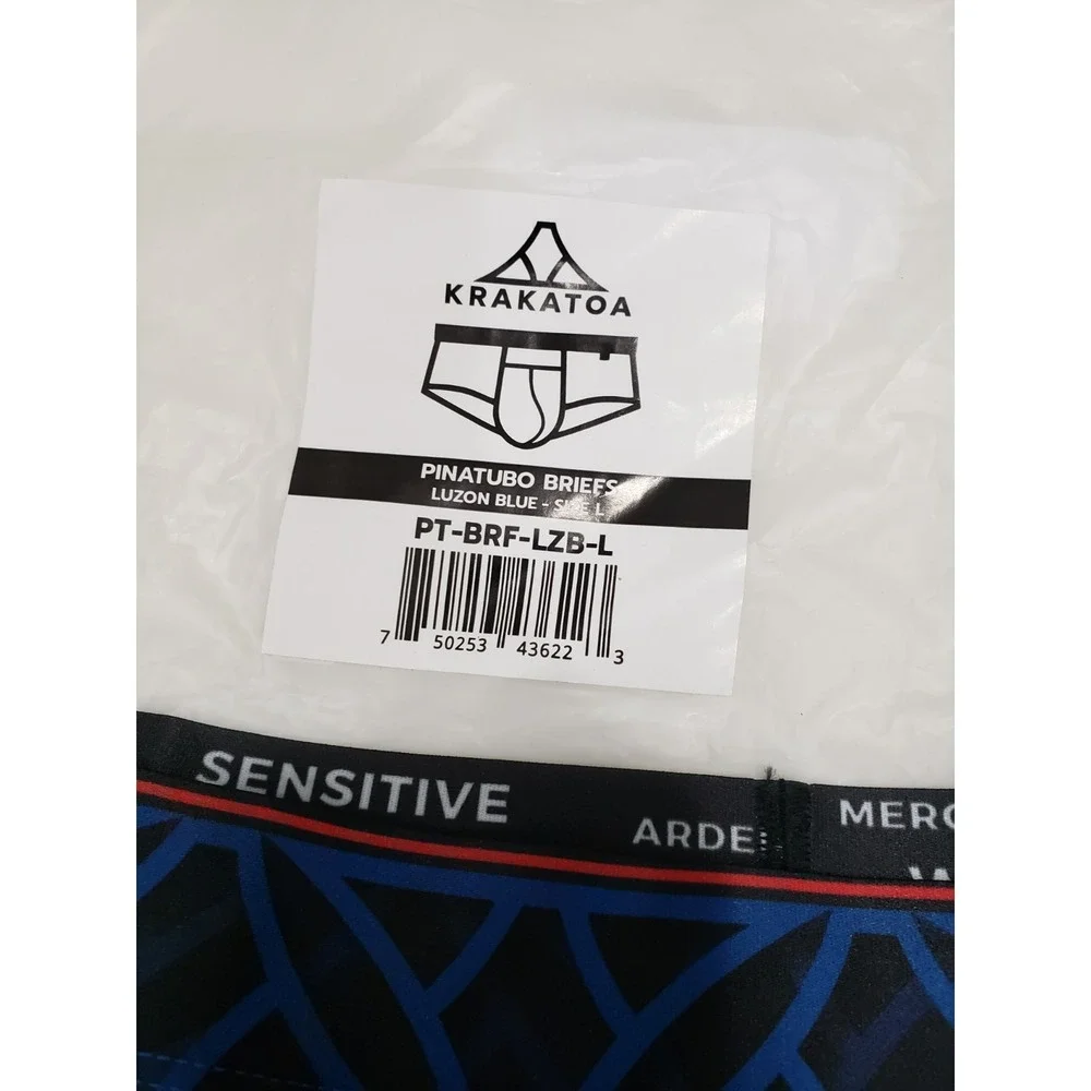 NEW LARGE Krakatoa Men's Briefs PINATUBO LUZON BLUE